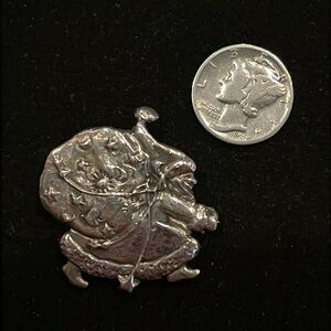 Sterling silver Santa Claus Pin